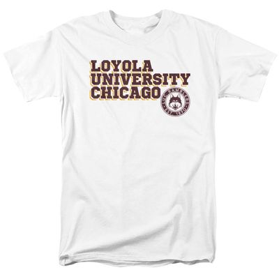 Loyola University Chicago Official Block Text Unisex Adult T-Shirt, Block Text, 4X-Large