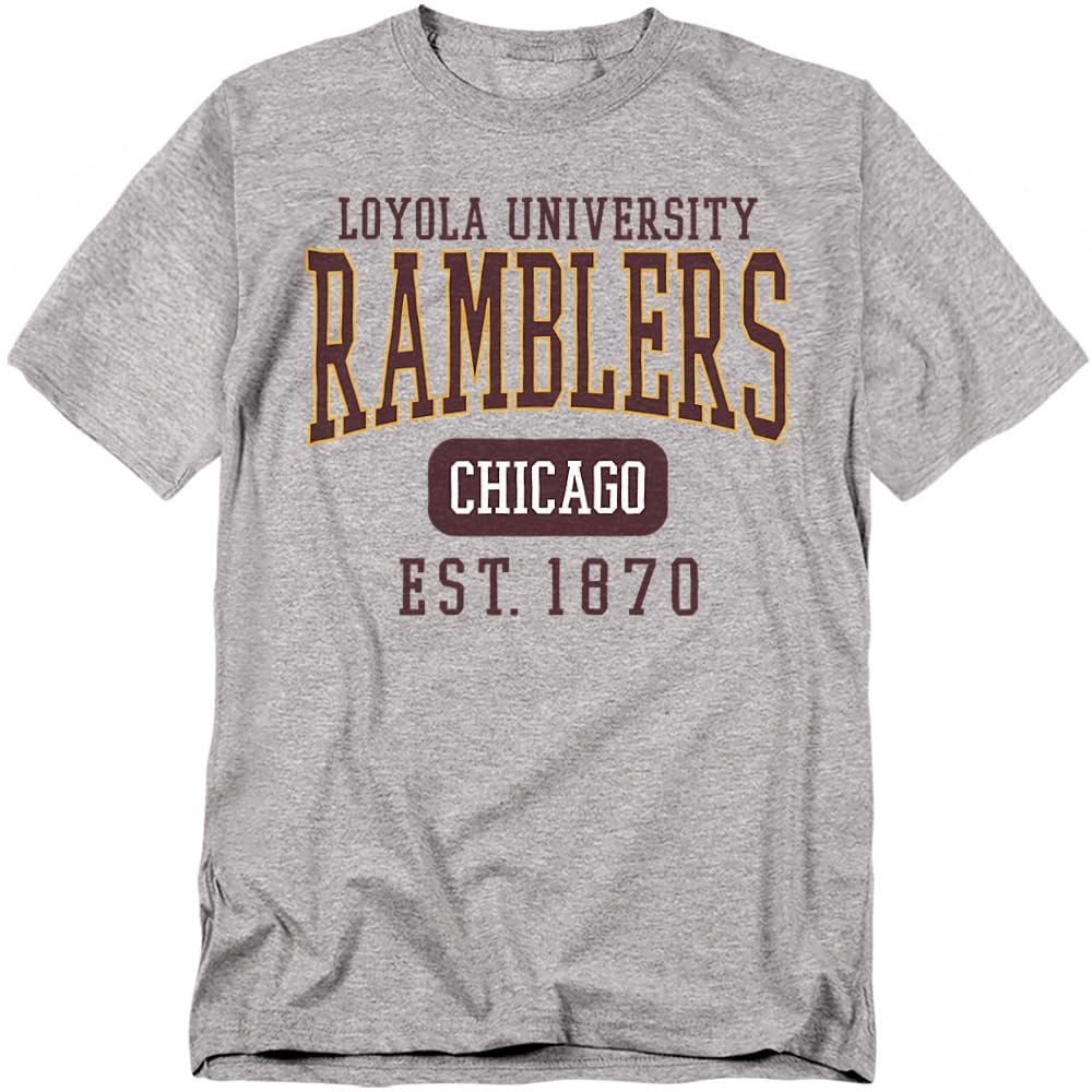 Loyola University Chicago Official Est. Date Unisex Adult T-Shirt, Est. Date, 5X-Large