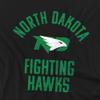 University of North Dakota Official Fighting Hawks Logo Unisex Adult T-Shirt, Black, 5X-Large view 2