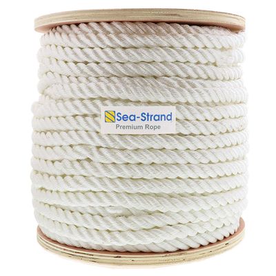 1" x 300' Reel, 3-Strand Nylon Rope | Durable, Abrasion Resistant | Utility Rope for Lifting, Hoisting, Pulleys, Winches, Dock Lines, Boating Applications