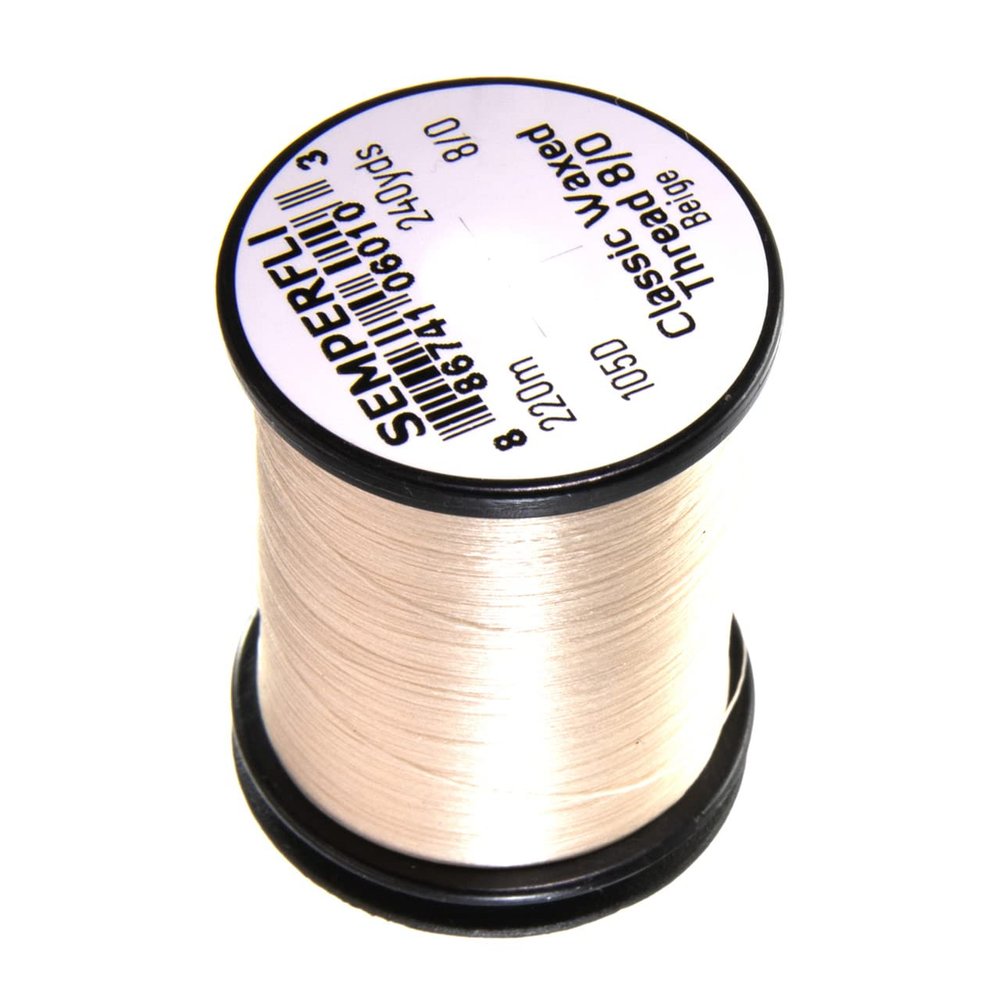 Semperfli Classic Waxed Thread 8/0 Beige