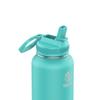 Takeya Pickleball Stainless Steel Insulated Water Bottle with Choice of Lid and Carry Handle, 32 Ounce, Dropshot Teal view 2