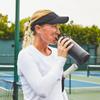 Takeya Pickleball Stainless Steel Insulated Water Bottle with Choice of Lid and Carry Handle, 32 Ounce, Dropshot Teal view 3