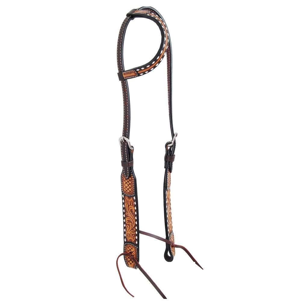 Rafter T Ranch Company Tooled Sunflower Single Ear Headstall N/A N/A