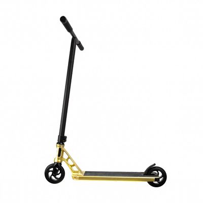 Aluminium 6061 Deck, 2 CLAMP Aluminium Fork, Wheels AL/PU, Bearing - ABEC 9, Handle - CHROMOLY Steel Stunt Kick Scooter 110ST - BulavO - Gold JUST Released