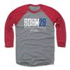500 LEVEL ALEC Bohm 3/4 Sleeve T-Shirt (Baseball Tee, X-Large, Red/Heather Gray) - ALEC Bohm Philadelphia Elite WHT view 1