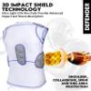 Exxact Sports Defender Youth Padded Football Shirt - Football Rib Protector with Shoulder & Spine Pads, 5-Pad Football Compression Shirt (White, Youth Medium) view 2