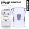 Exxact Sports Defender Youth Padded Football Shirt - Football Rib Protector with Shoulder & Spine Pads, 5-Pad Football Compression Shirt (White, Youth Medium) view 3