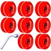 Tanzfrosch 8 Pack Roller Skate Wheels with Bearings Installed Quad Light Up Wheels for Double Row Skating and Skateboard 82A 32mm x 58mm view 1