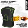 Exxact Sports Defender Adult Padded Football Shirt - Football Rib Protector with Shoulder & Spine Football Pads, 5-Pad Football Compression Shirt (Black, Adult Large) view 2