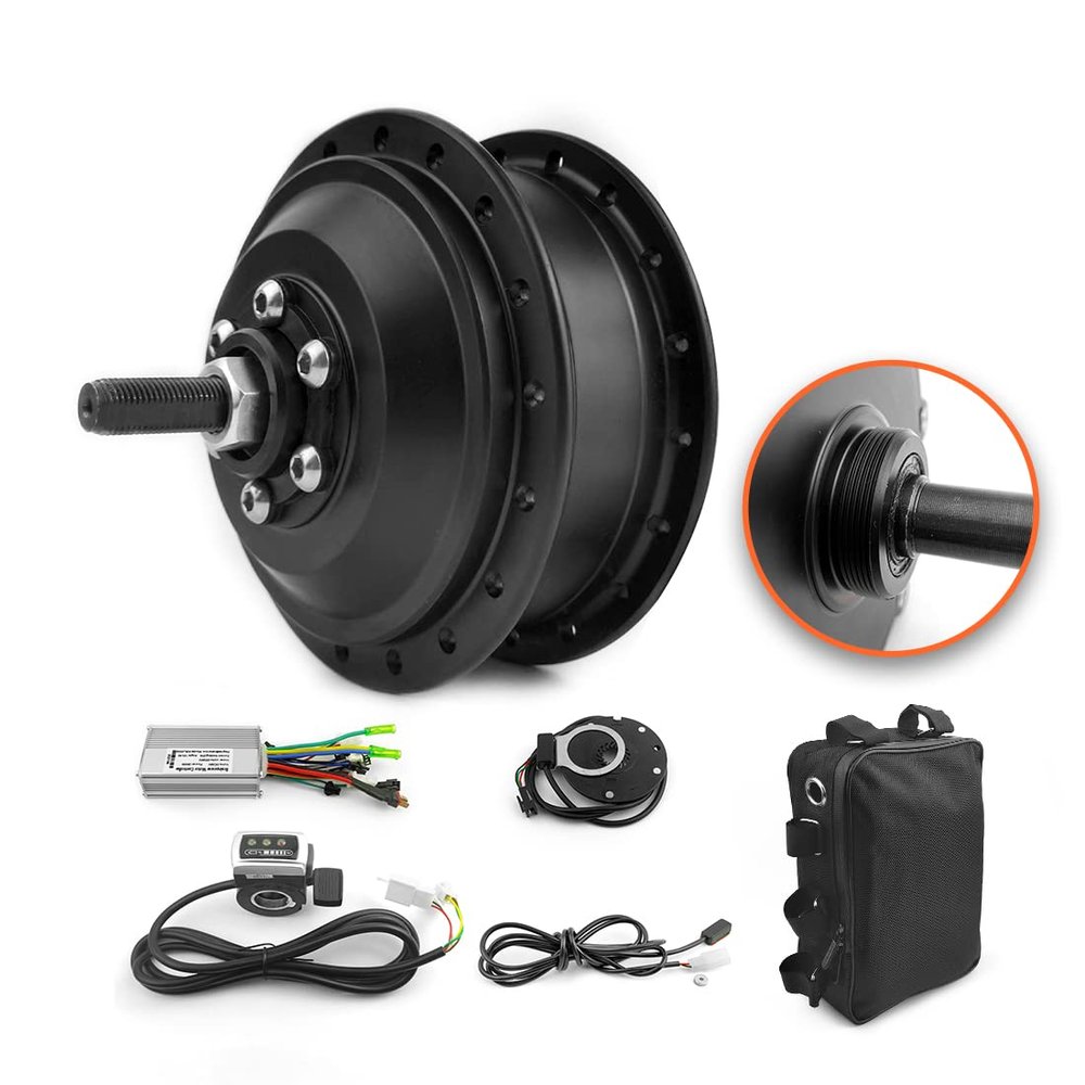 250W Bike Electrification with Brushless Hub Motor for Bicycle Back Wheel Using 7-Speed Gear (36V)