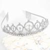 AOPRIE Birthday Crown for Women - Silver Princess Tiara with Rhinestone - Happy Birthday Accessory view 2