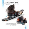 G2 21 Inches Light Weight Snowshoes for Women Men Youth, Set with Tote Bag, Special EVA Padded Ratchet Binding, Heel Lift, Orange view 3