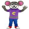 rushopn Mouse Mascot Costume Mouse Costume with Striped Shirt view 1