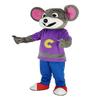 rushopn Mouse Mascot Costume Mouse Costume with Striped Shirt view 2