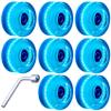 Tanzfrosch 8 Pack Roller Skate Wheels with Bearings Installed Quad Light Up Wheels for Double Row Skating and Skateboard 82A 32mm x 58mm view 1