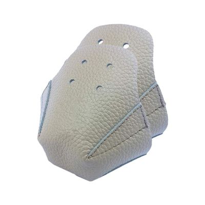 Yumoom Toe Cap Guards Protectors, 1 Pair Roller Skate Toe Cap Protectors PU Leather Professional Skate Toe Protective Cover with 4 Holes Roller Skate Toe Guards Toe Caps for Roller Skate, Light grey