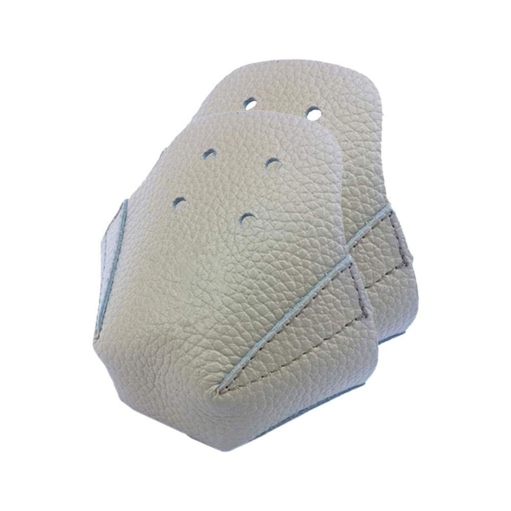 Yumoom Toe Cap Guards Protectors, 1 Pair Roller Skate Toe Cap Protectors PU Leather Professional Skate Toe Protective Cover with 4 Holes Roller Skate Toe Guards Toe Caps for Roller Skate, Light grey