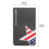 CRAFTSMAN GOLF USA Clover Leather Scorecard & Yardage Book Holder Cover Custom Order with Your Name or Phrase Stitched (Star Custom) view 4