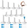 12 Pieces Golf Range Tees Set Rubber Golf Tees for Mats Driving Range 6 Pieces for Practice Mat Mixed Size(White and Mixed Colors) view 1