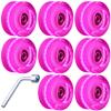 Tanzfrosch 8 Pack Roller Skate Wheels with Bearings Installed Quad Light Up Wheels for Double Row Skating and Skateboard 82A 32mm x 58mm view 1