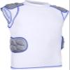 Exxact Sports Defender Adult Padded Football Shirt - Football Rib Protector with Shoulder & Spine Football Pads, 5-Pad Football Compression Shirt (White, Adult 2X-Large) view 1