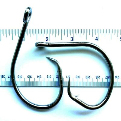 250 Gerry's Tackle 4X Strong Inline (Non-Offset) Black Circle Hooks Size 15/0
