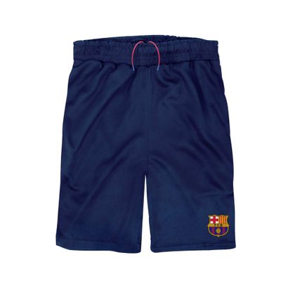 Icon Sports Kid's Soccer Shorts Official Youth FC Barcelona Barca Football Club Athletic Running Workout Active Performance Track Pants FCB06SH-N2-L YXL