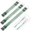 60Pcs Fishing Leaders Stainless Steel, Wire Leaders for Fishing, Tooth Proof, Fishing Leaders with Swivels Snap Kit, for Freshwater Saltwater Fishing, Kits Connect Tackle Lures Rig or Hooks, Green view 1