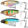 TRUSCEND Popobait Fishing Lures with BKK Hooks Easy Catch: Instant Startup, Longer Cast, Balanced Spray/Sound/Swim Topwater Plopper Teasers Bait for Bass, Catfish, Pike Ideal for Family Fishing view 1