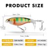 TRUSCEND Popobait Fishing Lures with BKK Hooks Easy Catch: Instant Startup, Longer Cast, Balanced Spray/Sound/Swim Topwater Plopper Teasers Bait for Bass, Catfish, Pike Ideal for Family Fishing view 2