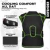 Exxact Sports Defender Adult Padded Football Shirt - Football Rib Protector with Shoulder & Spine Football Pads, 5-Pad Football Compression Shirt (Black, Adult 2X-Large) view 3