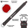 Quick Release Weightlifting Belt PRO - 7mm Fast Lever Lifting Belt - 4-inch Wide Suede Leather Back Support - For Powerlifting, Weight Training, Gym and Fitness (Small, Black/Red) view 3