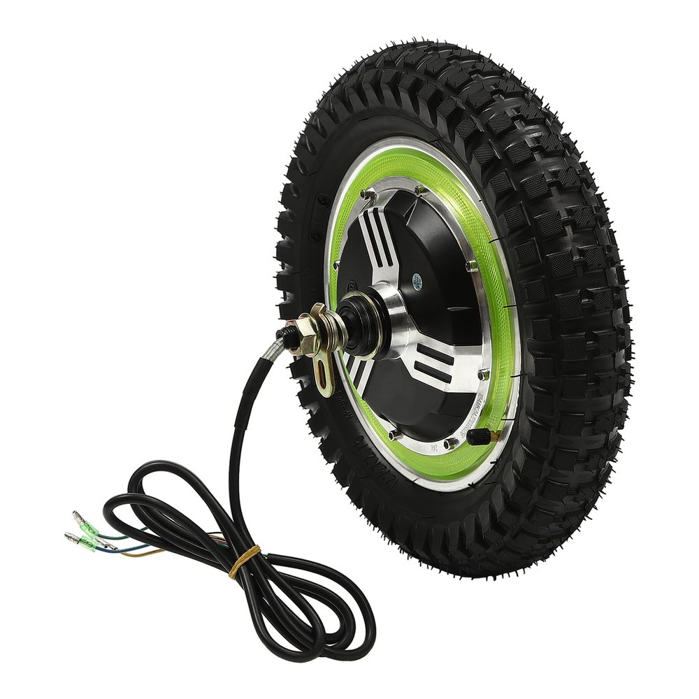 12'' Electric Bicycle Brushless Hub Motor Front Rear Wheel Cycle Bike E-Bike Hub Motor Conversion Kit 24V 350W Brushless Gearless Hub Motor Electronic Brake Disc Brake 22mile/h 1000RPM