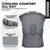 Exxact Sports Defender Adult Padded Football Shirt - Football Rib Protector with Shoulder & Spine Football Pads, 5-Pad Football Compression Shirt (Gray, Adult Small) view 3
