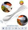 TiTo Titanium Spork 2-in-1 Spoon,Fork and Knife Lightweight Camping Utensil,Eco-Friendly Flatware for Outdoor Traveling,Hiking,Backpacking and Picnics with Cloth Case (Round,2 pack) view 2