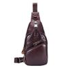Hebetag Leather Sling Bag Crossbody Backpack for Men Women Outdoor Travel Shoulder Chest Pouch Casual Hiking Pack Casual Daypack view 1