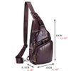 Hebetag Leather Sling Bag Crossbody Backpack for Men Women Outdoor Travel Shoulder Chest Pouch Casual Hiking Pack Casual Daypack view 2