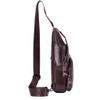 Hebetag Leather Sling Bag Crossbody Backpack for Men Women Outdoor Travel Shoulder Chest Pouch Casual Hiking Pack Casual Daypack view 3