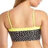 California Waves Juniors' Reversible Bandeau Cami Bikini Top (Black/Yellow, Medium) view 2