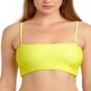 California Waves Juniors' Reversible Bandeau Cami Bikini Top (Black/Yellow, Medium) view 3
