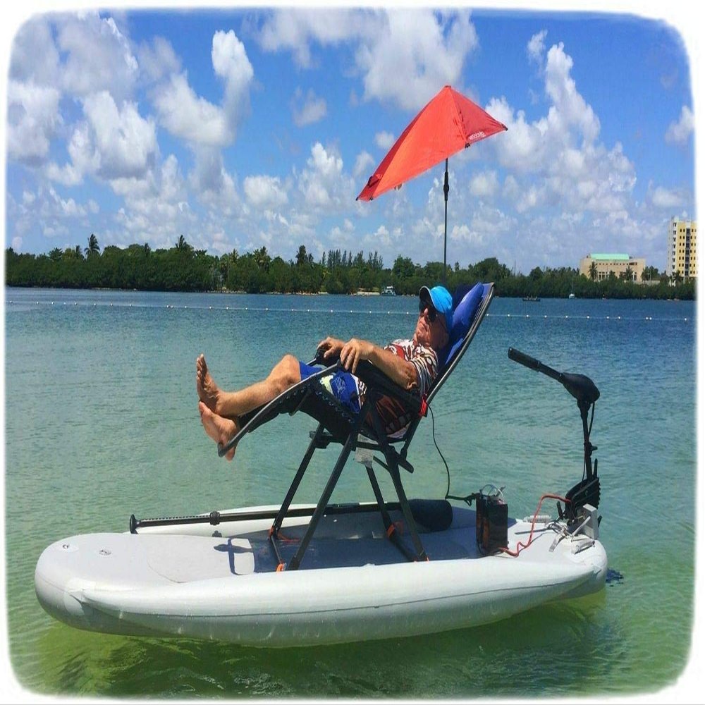 Inflatable Motorized Fishing Platform Paddle Surf Board Kayak Dingy Raft Boat
