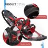 G2 25 Inches Light Weight Snowshoes for Women Men Youth, Set with Tote Bag, Special EVA Padded Ratchet Binding, Heel Lift, Red view 2