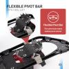 G2 25 Inches Light Weight Snowshoes for Women Men Youth, Set with Tote Bag, Special EVA Padded Ratchet Binding, Heel Lift, Red view 3