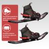 G2 25 Inches Light Weight Snowshoes for Women Men Youth, Set with Tote Bag, Special EVA Padded Ratchet Binding, Heel Lift, Red view 4