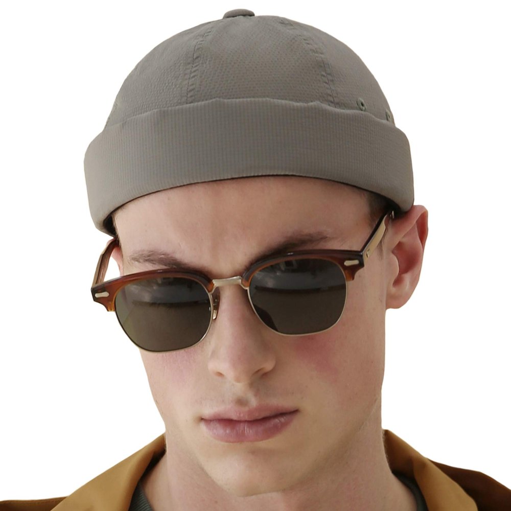UNDERCONTROL Brimless Trawler Quick Dry Leon Cap Unisex Breathable Xanadu Outdoor Sailor Leon Hat Fisherman No Visor Skull Adjustable Watch Cap Beanie Korea (Olive)