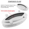 FFYUE Oval Yacht Motorhome Porthole Skylight, Portable ABS Tempered Glass Window, Durable Ship Window Decorative Window Watertight Window,White view 3