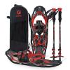 G2 25 Inches Red Light Weight Snowshoes for Women Men Youth, Set with Trekking Poles, Tote Bag, Special EVA Padded Ratchet Binding, Heel Lift, Toe Box view 1
