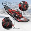 G2 25 Inches Red Light Weight Snowshoes for Women Men Youth, Set with Trekking Poles, Tote Bag, Special EVA Padded Ratchet Binding, Heel Lift, Toe Box view 2