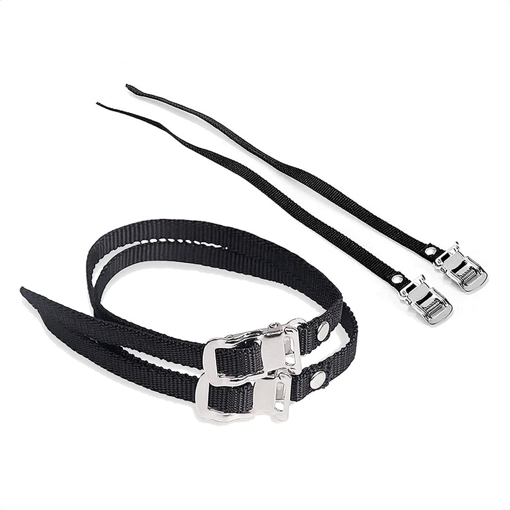 ALEOED 1 Pair Bike Pedal Toe Straps, Foot Pedal Universal Replacement Parts for Bicycle or Excersise Stationary Bikes